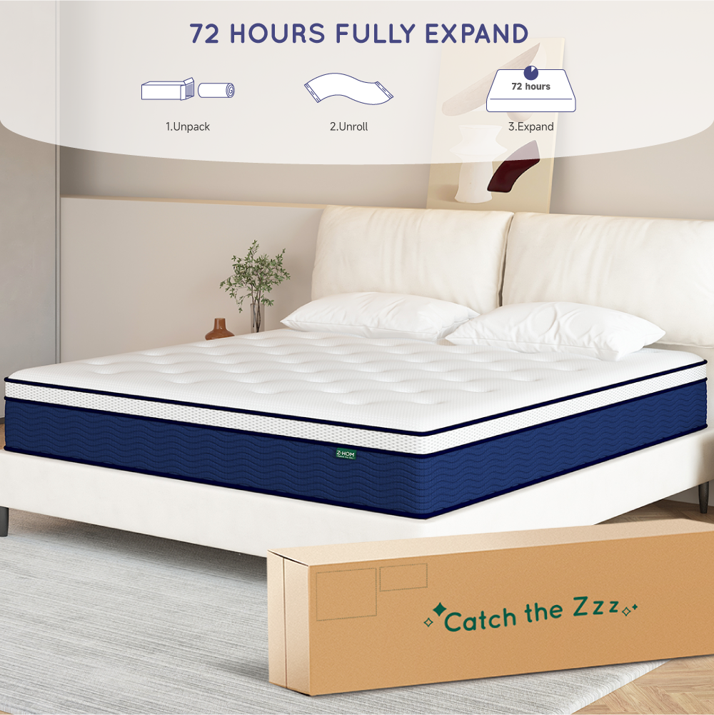 Z-HOM 12 inch Gel Memory Foam Mattress in a Box,Hybrid Mattress 010