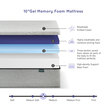 Z-hom 10 Inch Memory Foam Mattress,007