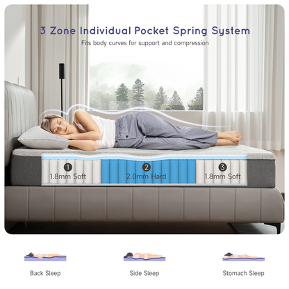 Z-hom Mattress, 11 Inch Luxury Hybrid Mattress,008