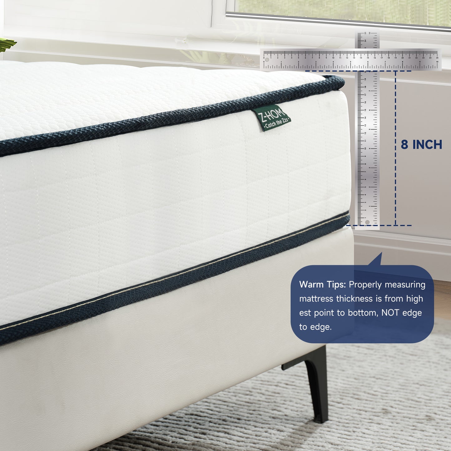 Z-hom Mattress 8 Inch, Mattresses Hybrid Innerspring Mattress in a Box, 063