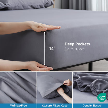 Z-hom 4 Piece cooling sheets Set 14” Deep Pocket