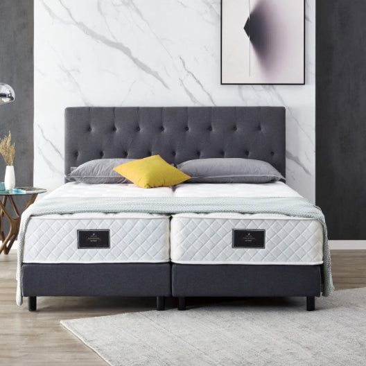 Diamond Tufted Bed, Boxspringbett 211, Anthrazit