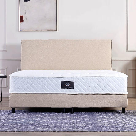 Upholstered Bed, Boxspringbett 208, Beige