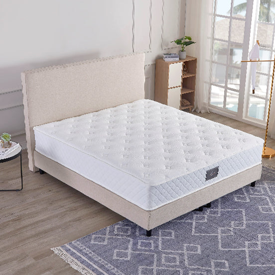 Upholstered Bed, Boxspringbett 208, Beige