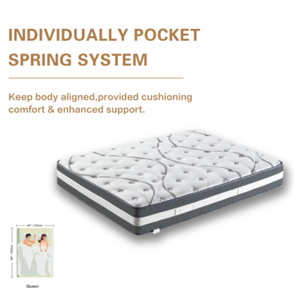 12" Hybrid Pocket Spring Mattress